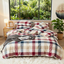 100 Washed Cotton Duvet Cover Set Super Soft Breathable Comfy Natural Linen lik