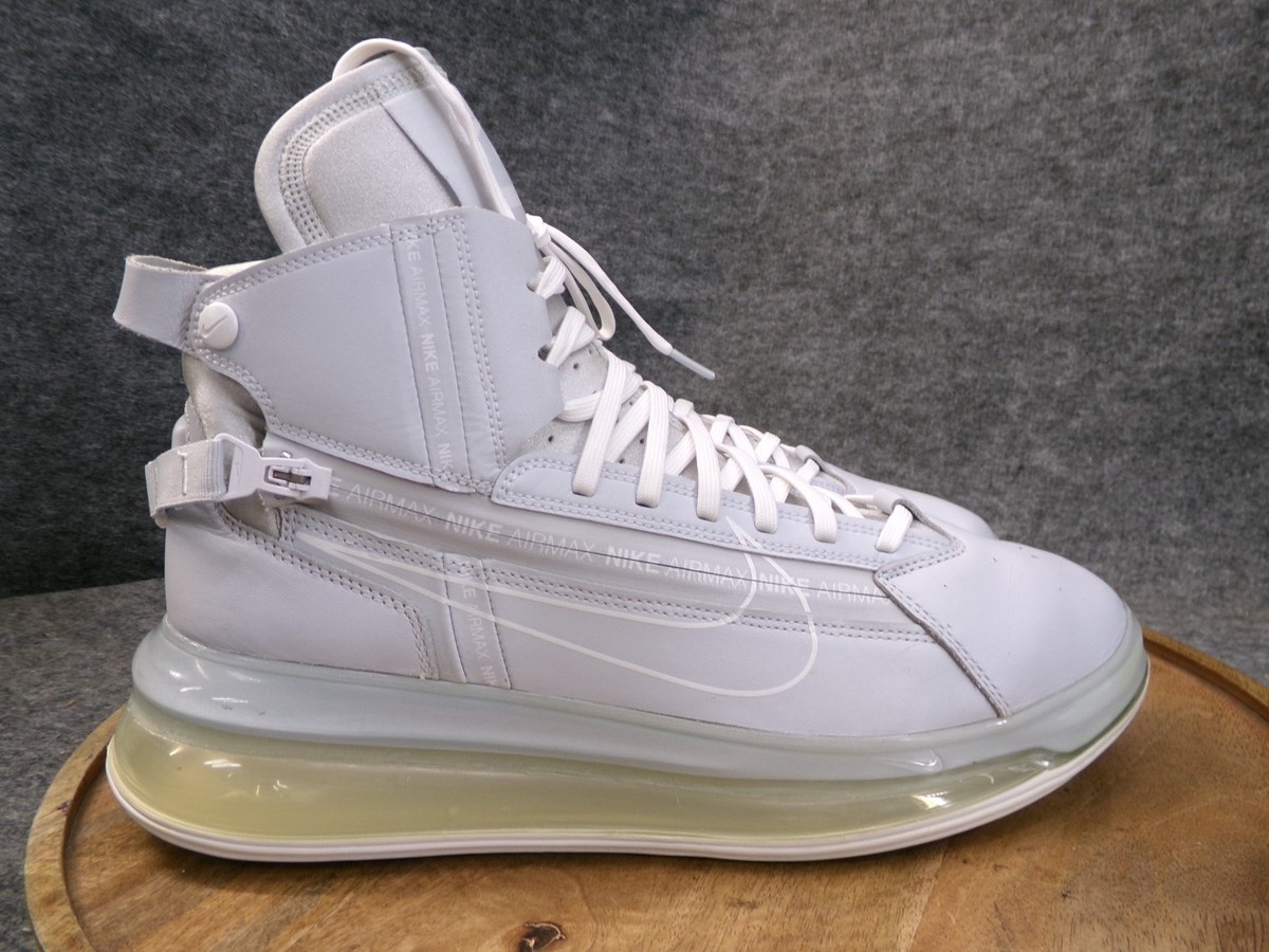 Nike Men's Air Max 720 Saturn 'Pure Platinum' Leather Shoes AO2110