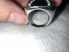 VTG/modern Silver Tone Rhinestone & Abalone Shell Ring Sz 7.5.  L — photo 5