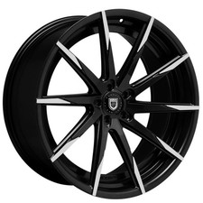 Css-15 Lexani Wheels 22x9 Black With Machined Tips Rims 4pcs C3 Css-15 Lexani Wheels 22x9 Black With Machined Tips Rims 4pcs C3