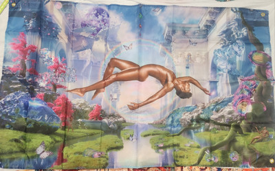 58'' By 35'' Lil Nas X Cover Photo Fabric Banner