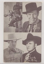 1938 Exhibit Movie Stars 4-on-1 Made In USA Monte Hale Andy Devine Jack Holt z6d