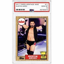 Austin Aries 2017 Topps Heritage Wwe All Star Rookie cup  #11 Psa 10