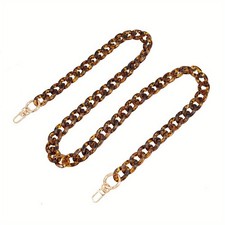 1pc Acrylic Purse Strap 47.6 Inch Resin bag Chain Handle Large Flat Chain