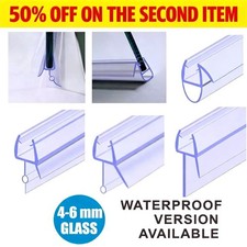 Shower Screen Rubber Seal Bath Door Strip Glass 4 -10mm Gap 7-23mm 900mm Long