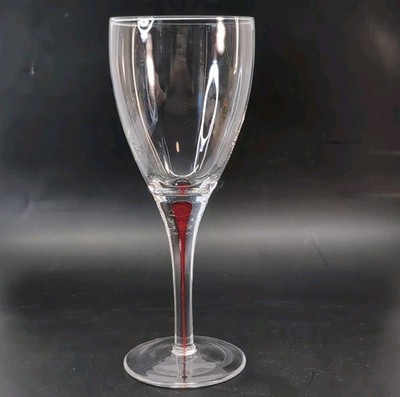 Orrefors Intermezzo Red Crystal Wine Glass Single Replacement Sweden Stemware