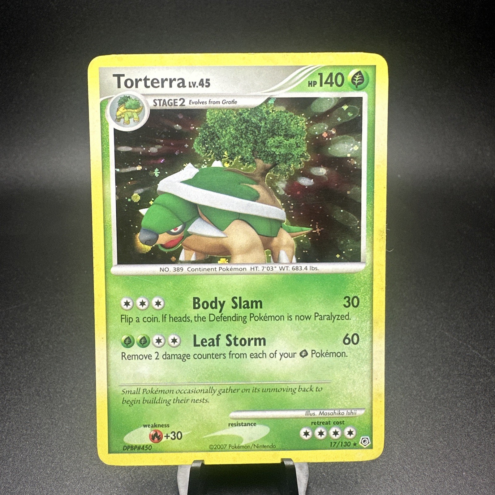 Pokemon Card - Torterra Diamond & Pearl 17/130 Holo Rare