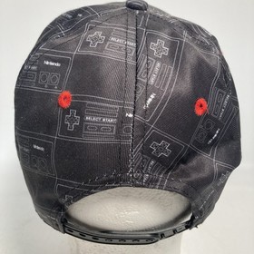 NINTENDO Video Game NES Controller Baseball Cap Hat Black Adjustable One Size
