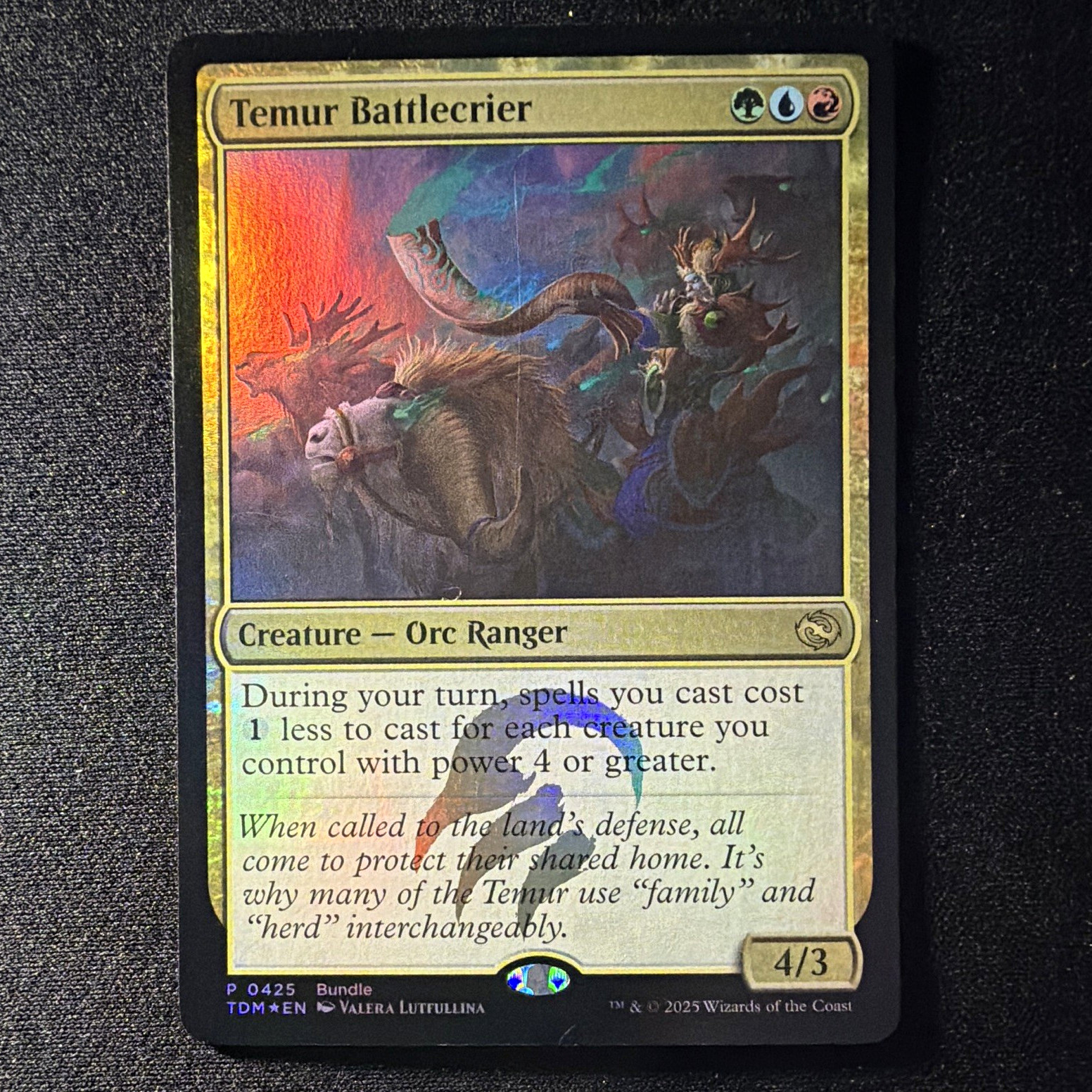 Wizards of the Coast Temur Battlecrier TDM 0425 Foil Eng MTG 2025