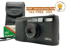 ⏯️[MINT w/case,strap] Ricoh GR1s Black Point & Shoot 35mm Film Camera From JAPAN
