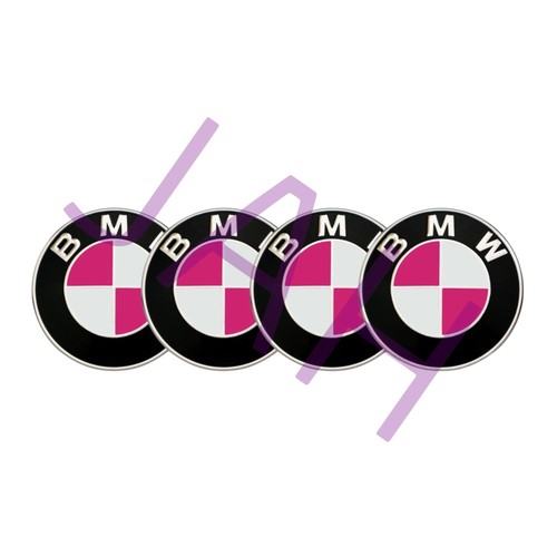 Autocollant Drapé Superposé Badge Emblèmes Brillant Rose Vif Pour BMW All Models - Imagen 4 de 11