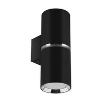 Wandleuchte Up Down Schwarz Chrom H: 15 Cm B: 5,5 Cm 2-Flammig GU10 Wandlampe