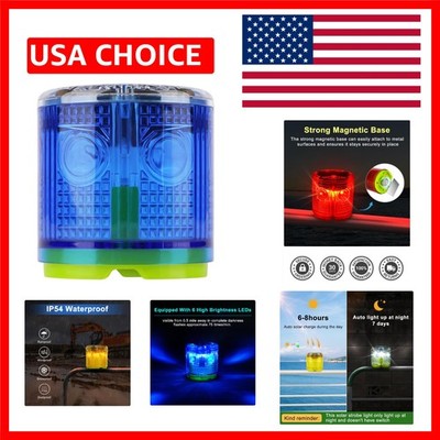 Solar Strobe Warning Light with Strong Magnetic Base - Super Bright & Waterproof