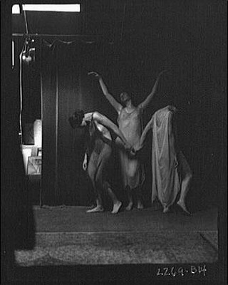 Elsie Dufour dancers,sheer fabric,women,performers,poses,Arnold Genthe,1918 4