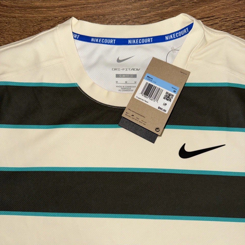 Camisa Tenis Nike Hombre Mediana Blanca Pálida Carlos Alcaraz Roland Garros Abierto de Francia Foto 2 de 4