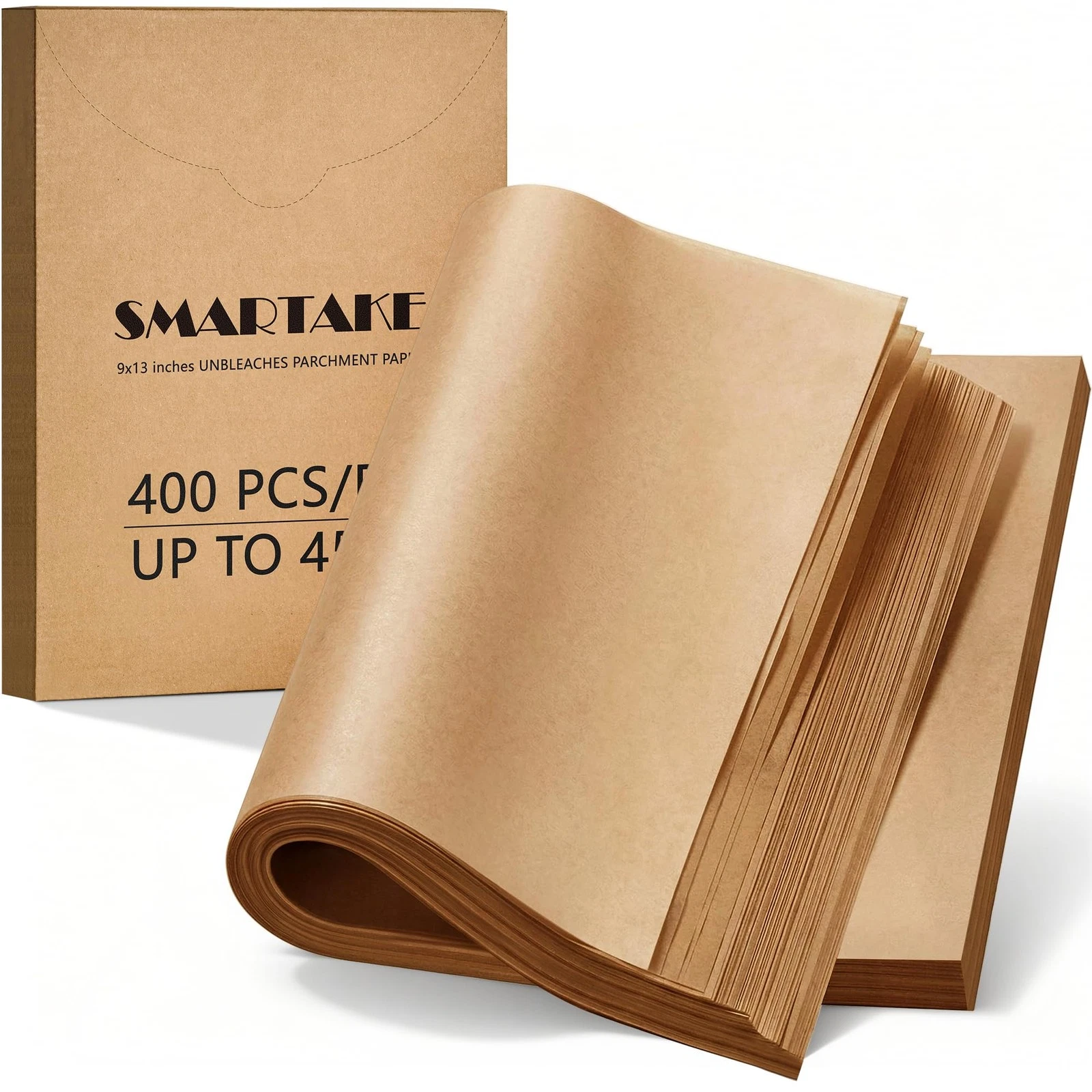 400 Pcs Parchment Paper Baking Sheets, 9x13 Inches Non-Stick Precut Baking Pa...