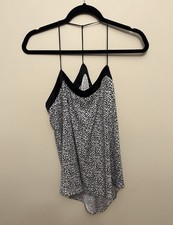 NWT Express Strappy Tank Top Women's Size Small Black White Classic Summer