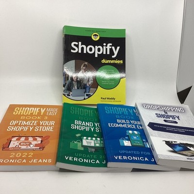 Shopify For Dummies & Shopify Made Easy 5 Book Bundle Ecommerce Dropshipping