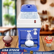 250W Ice Shaver Machine Commercial Ice Cub Shaved Ice Machine Snow Cone Maker
