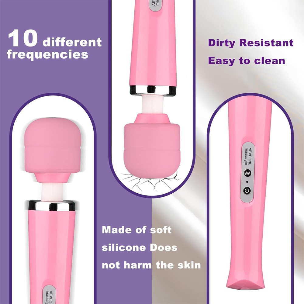 Handheld Massager 20 Speed Wand Vibrating Massage Magic Full Body Therapy LOT