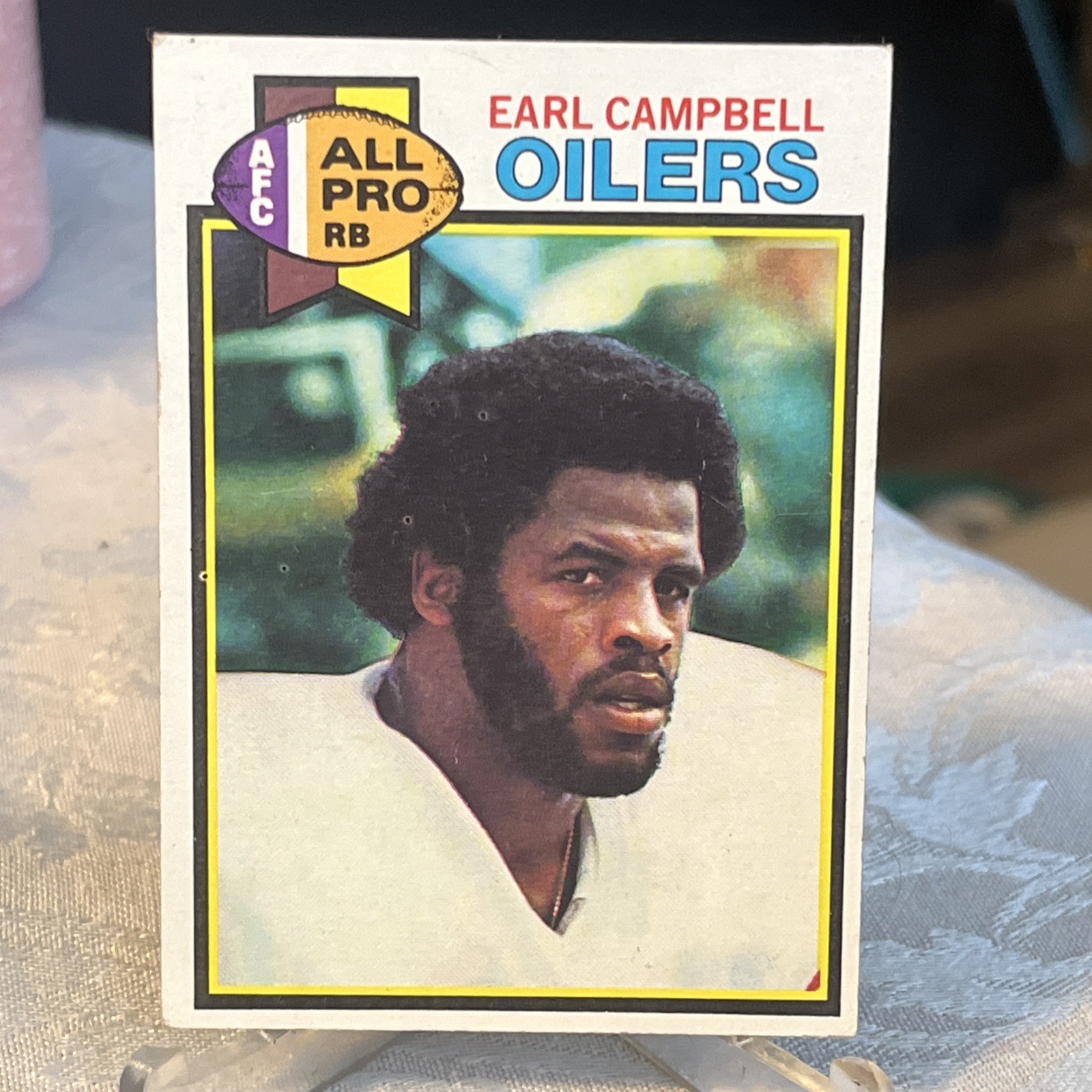 1979 TOPPS FOOTBALL EARL CAMPBELL ROOKIE CARD RC #390 VG+ HOUSTON OILERS (A) NM