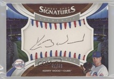 2006 Sweet Spot Signatures Red & Blue Stitch 41/49 Kerry Wood #115 Auto 1y9