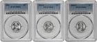 1943 P D S 1c Lincoln Steel Wheat Cent PCGS Graded MS 62 Three Coin Lot