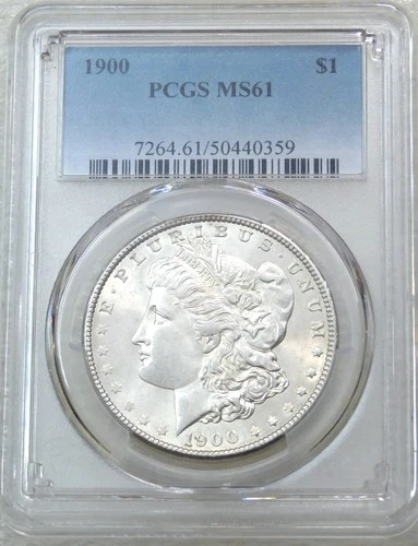 1900 P Morgan Silver Dollar PCGS MS61 White Frosty Luster PQ Just Graded #J239B