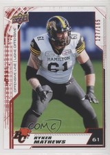 2020 Upper Deck CFL Red 127/165 Ryker Mathews #23 0kr6