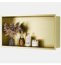 Neodrain Stainless Steel Shower Niche Gold 24"x12" No Tile Needed
