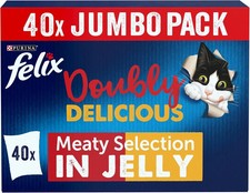 FELIX Doubly Delicious Countryside Selection in Jelly Wet Cat Food 40x85g Variat 4.99 per kilo