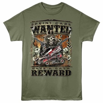 World of Outlaws Sprint Cars Wanted Men's T Shirt