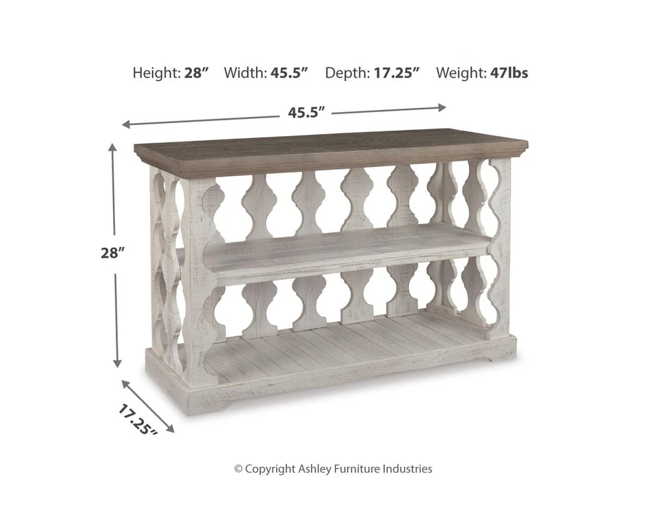 Mesa Sofá Consola Havalance Granja, Estante Fijo, Madera de Pino, 45.5" An x 17... Foto 4 de 4