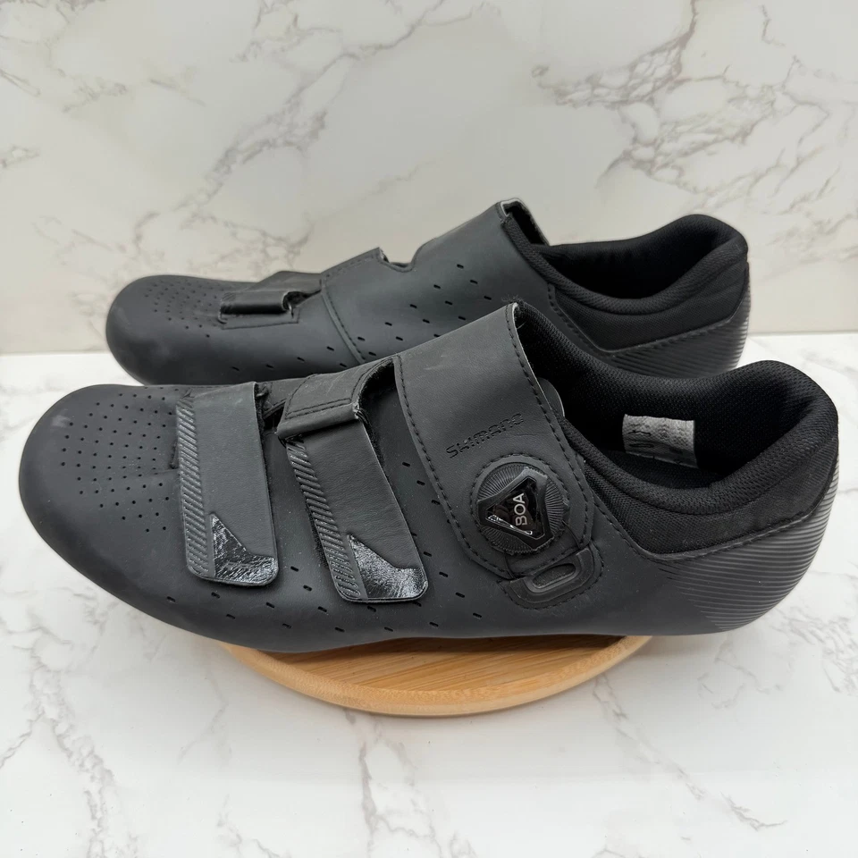Zapatos de ciclismo de carretera Shimano SHRP400M esfera BOA triatletas hombres talla 10,5 negros Foto 3 de 4