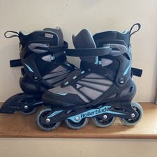 Rollerblade Zetrablade Women's Inline Skates Size 9 Black/Blue Rollerblades 82A