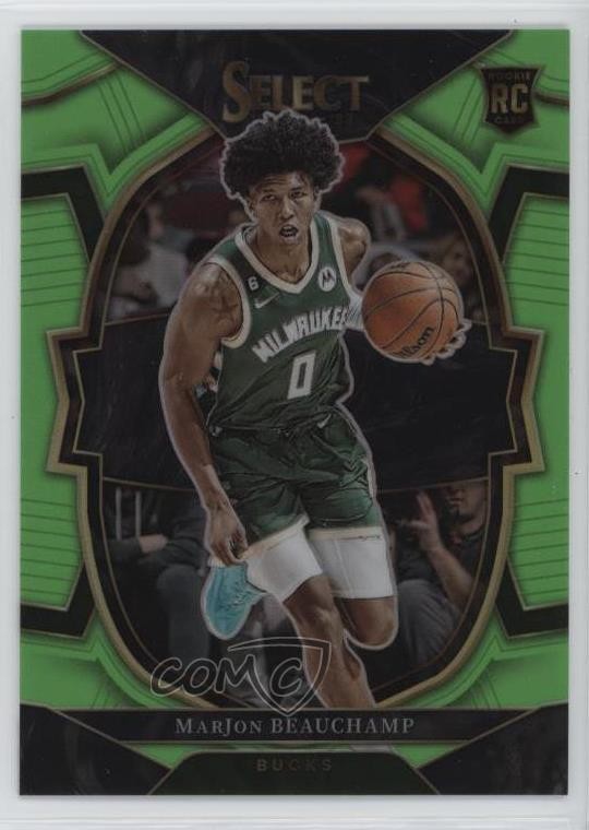 2022-23 Panini Select Concourse Neon Green Prizm 17/75 MarJon Beauchamp #75 1j1l
