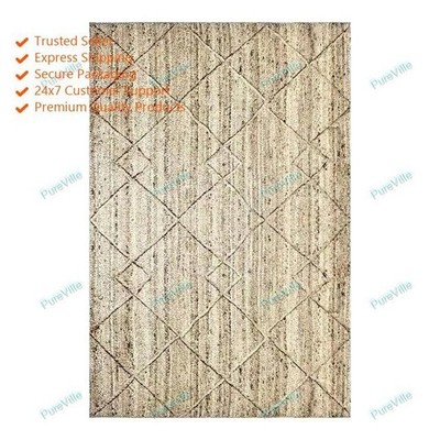3 x 5 Feet Indian Handmade Jute Area Rugs Hand Woven Boho Carpet