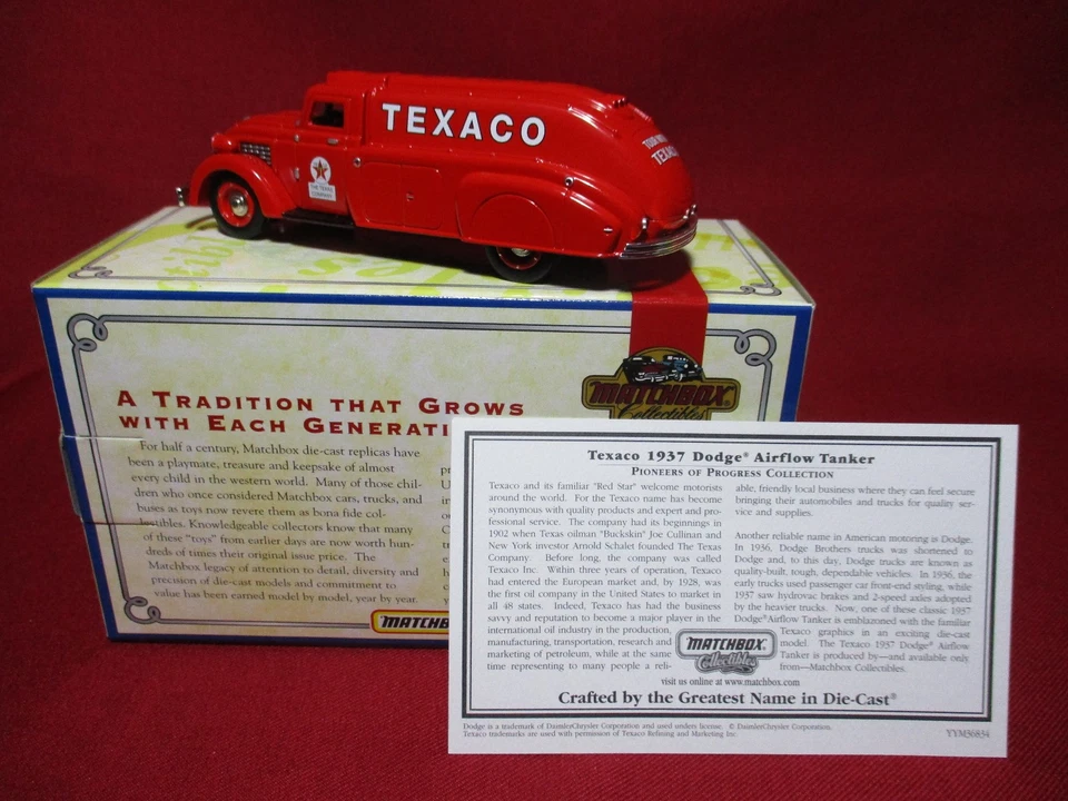 1:43 1937 Dodge Texaco Airflow Oil Tanker Truck Matchbox Models of Yesteryear - Image 2 of 4