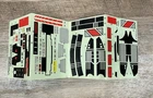 G1 Transformers Jetfire Original Sticker Sheet Near Complete Decal