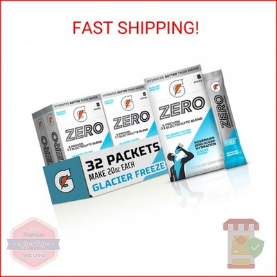 Gatorade G Zero Powder Packets, Glacier Freeze (Pack of 32)