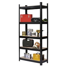 2 PACK Adjustable 5-Tier Shelf Garage Shelving Unit Rack Storage Oragnizer