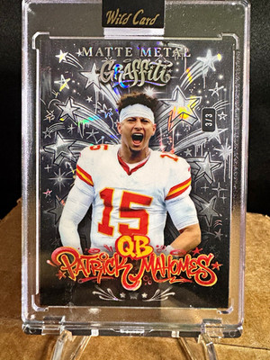 Wild Card Matte Metal Graffiti 2026 Patrick Mahomes Chiefs MMGB07-PM 3/3