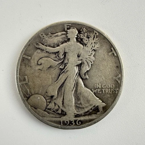 1936-D Walking Liberty Half Dollar 90% Silver F Fine
