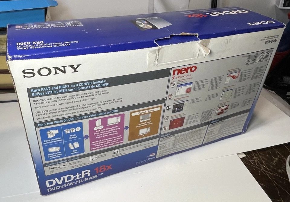 Unidad de DVD/CD SONY DRX-830U, compatible con Windows, probada y funcionando Foto 2 de 3