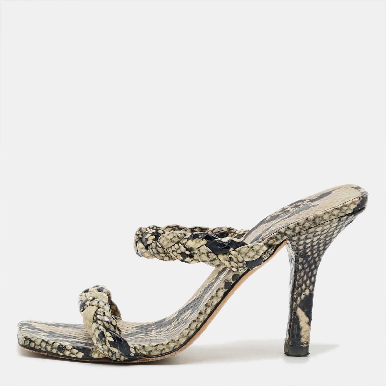Paris Texas Size 36 GreyBlack Python Embossed Lea… - image 1