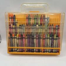 Vintage Crayola Crayons Plastic Carry Case - Holds 72 Crayons - No Sharpener