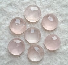 Natural Rose Quartz Round Rose Cut 5mm to 20mm Loose Gemstone