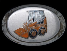 UA11108 VINTAGE 1970s CASE SKID STEER LOADER HEAVY MACHINERY BELT BUCKLE