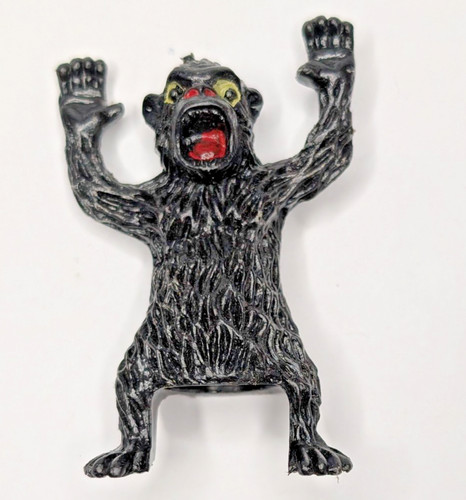 Vintage IMPERIAL TOY Plastic 2" Topper 1973 Gorilla Yeti Creature Hong Kong