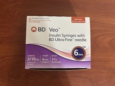 BD U-100 31G, 6mm, 0.3cc Measuring Syringes, 90 Count